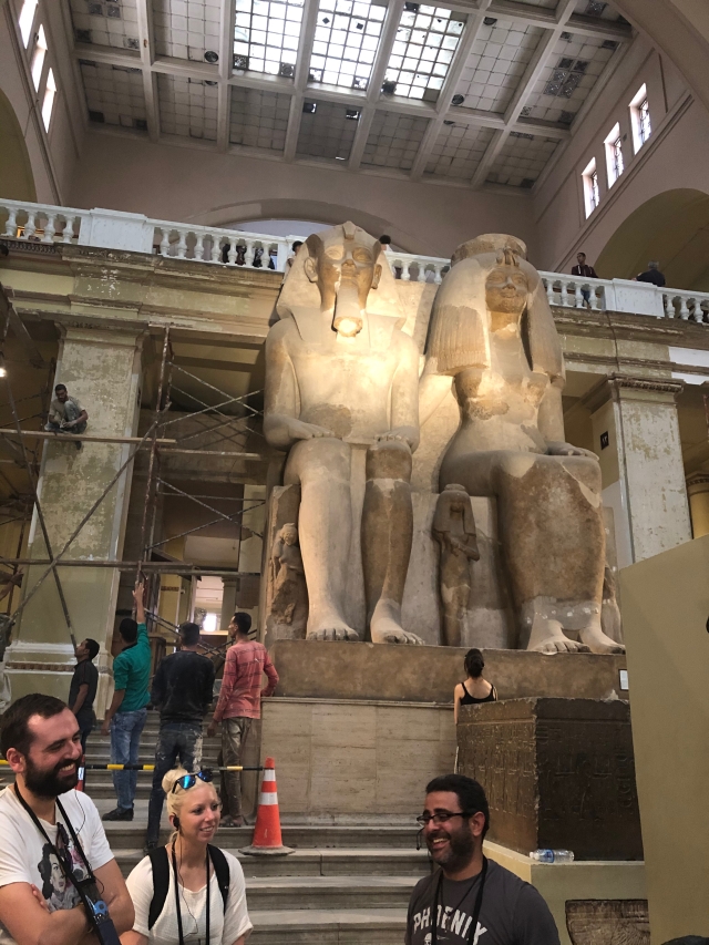 Colossal statue of Amenhotep III and Tiye